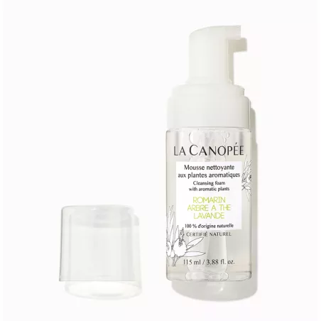 Mousse nettoyante aux plantes aromatiques