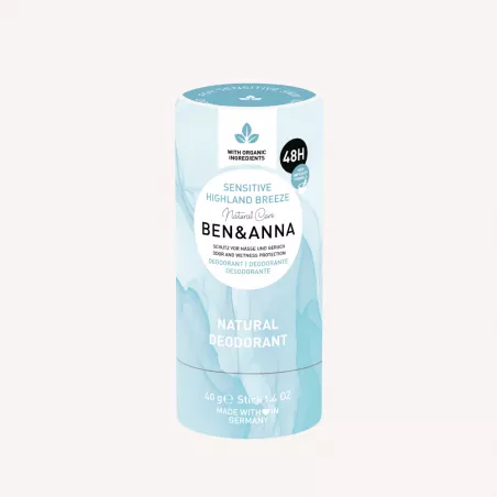 Déodorant pour peaux sensibles Highland Breeze - Papertube - Ben & Anna