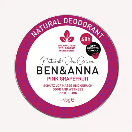Déodorant Naturel "Pink Grapefruit" - Boîte Métal - Ben & Anna