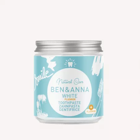 Dentifrice blancheur en pot avec fluor - Ben & Anna